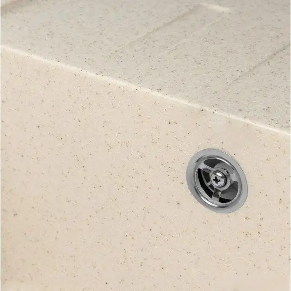 Кухонная мойка Saniteco Rosa (бежевый с сифоном) - фото товара