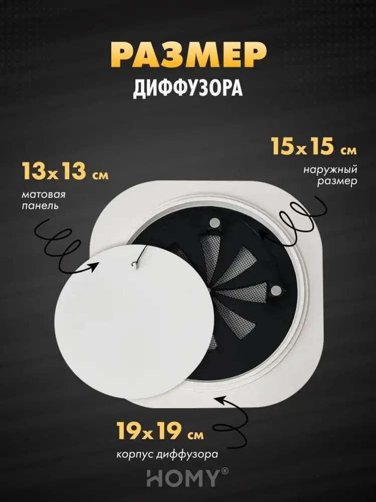 Вентиляционная решетка HOMY AIR круглый A100WRT d150 (белая) – фото товара