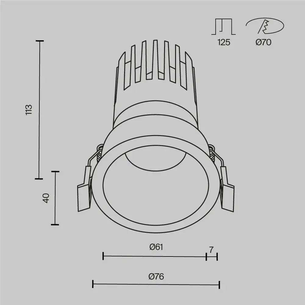 Точечный светильник Maytoni Dip DL118-15W-2.7K-W – фото товара