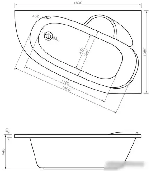 Ванна Lavinia Boho Bell Pro 160x105 370216PL - фото товара