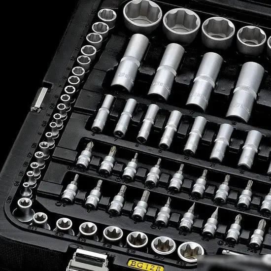 Универсальный набор инструментов Berger BG128-1214 (128 предметов) – фото товара