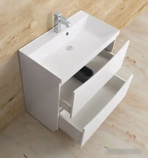 BelBagno Тумба под умывальник Marino-800-2C-PIA-BL-P (bianco lucido) – фото товара