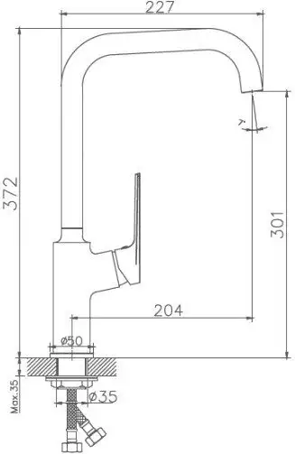 Смеситель Haiba HB70533-3 (серый) - фото товара