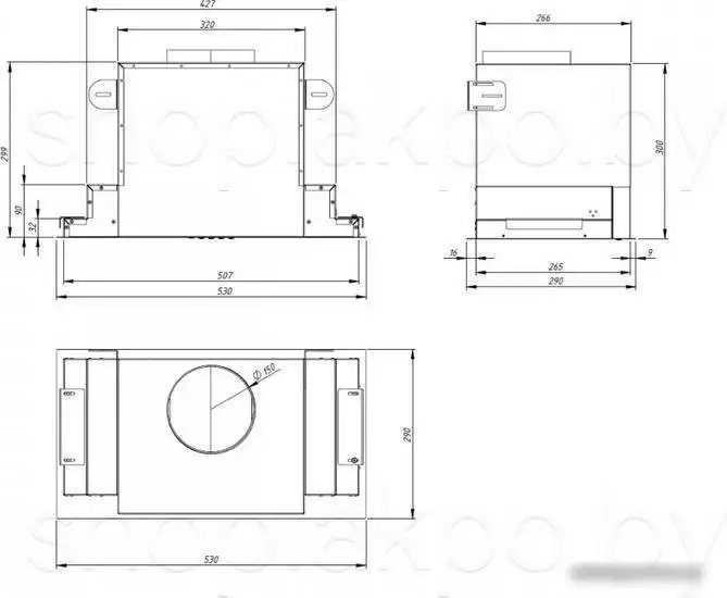 Кухонная вытяжка Akpo Neva Glass 60 WK-10 (черное стекло/нержавеющая сталь) - фото товара