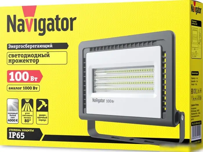 Уличный прожектор Navigator NFL-01-100-6.5K-LED – фото товара