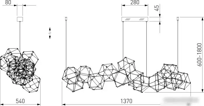 Подвесная люстра Евросвет 90368/14 черный жемчуг – фото товара