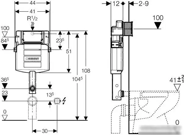 Инсталляция для унитаза Geberit UP 320 [109.300.00.5] - фото товара