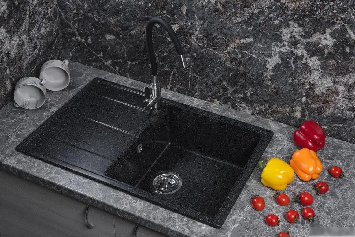 Кухонная мойка Marblan Magnum R (черный) - фото товара