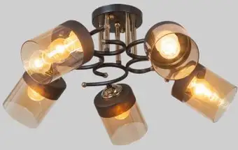 Люстра средней высоты BayerLux Элла 9717734 (черный) – изображение в каталоге