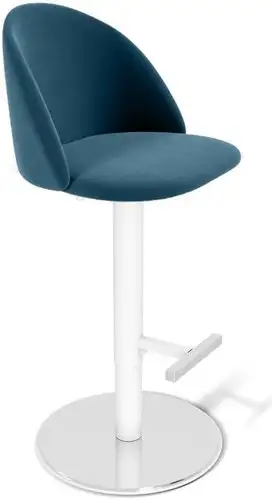 Стул Sheffilton SHT-ST35/S128 (тихий океан/хром/белый муар) – изображение в каталоге