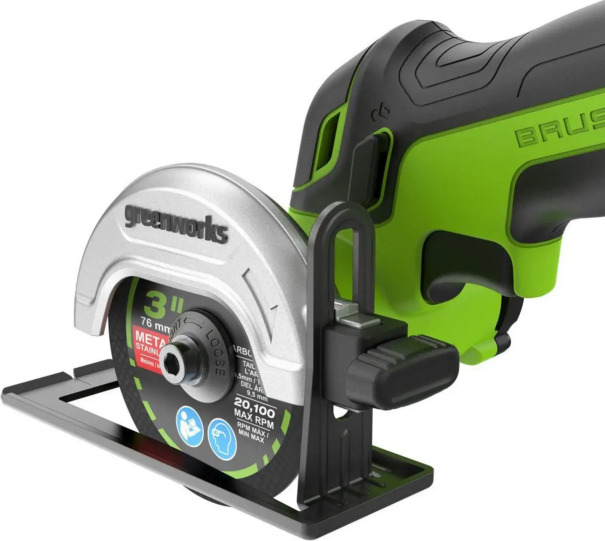 Угловая шлифмашина Greenworks GD24UCS 3402007 (без АКБ) – фото товара