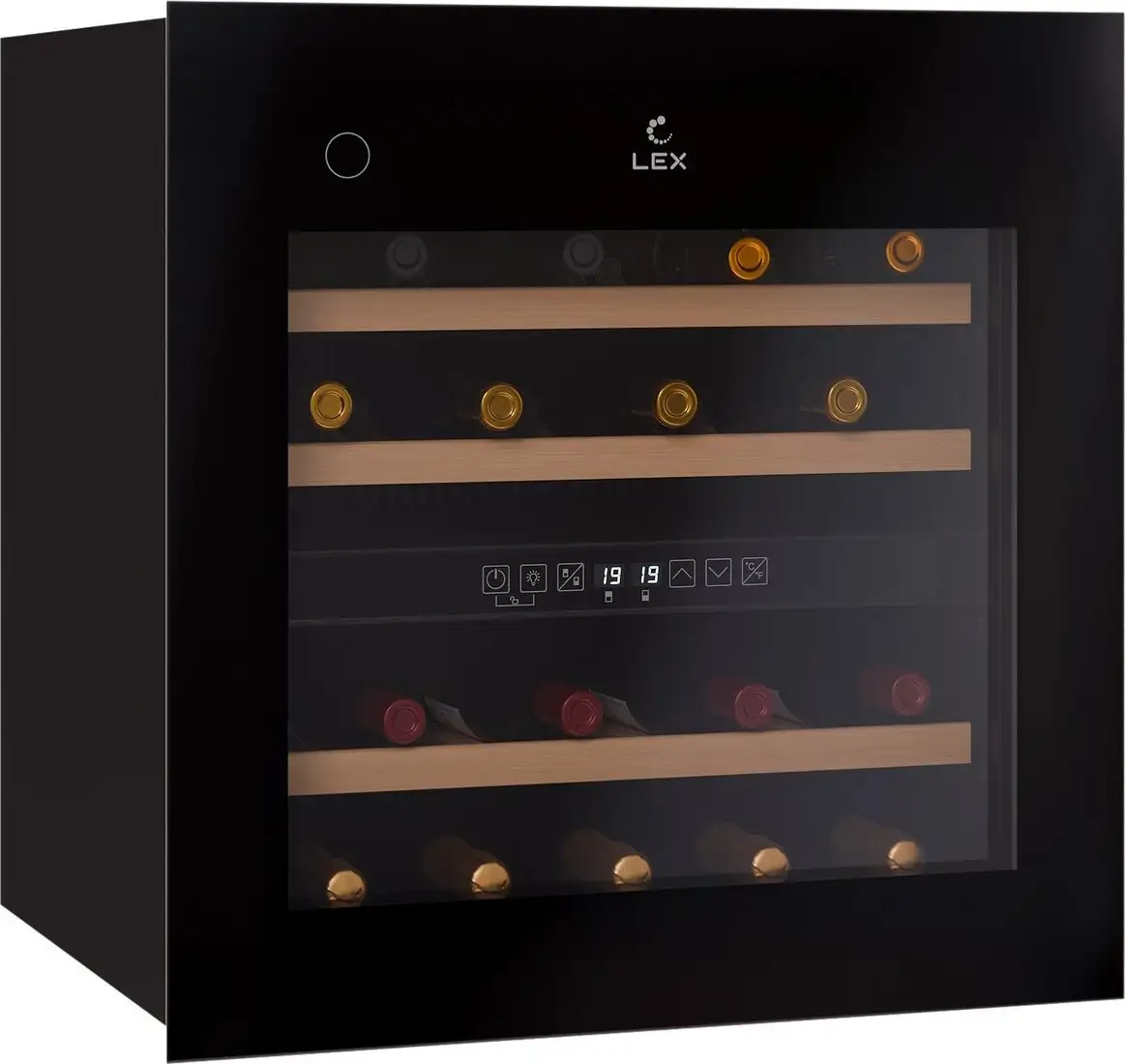 Винный шкаф LEX LWD6036BL Dual Zone PP — фото товара