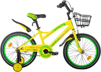Детский велосипед Mobile Kid Slender 18 (желтый/зеленый) – изображение в каталоге