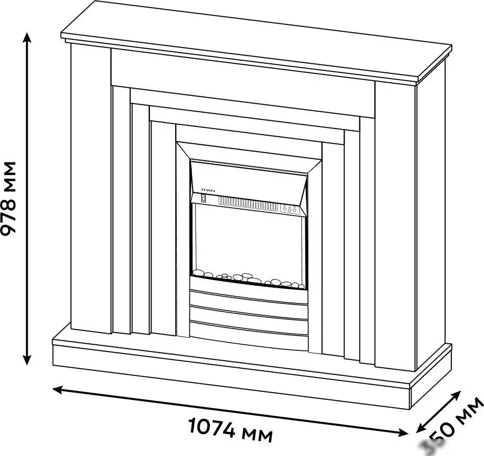 Каминокомплект Planta PORT011W-FS600S - фото товара