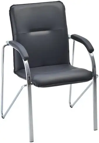 Офисный стул Helmi Самба М HL-F04 344607 (металл хром/экокожа/черный BOX2) – изображение в каталоге