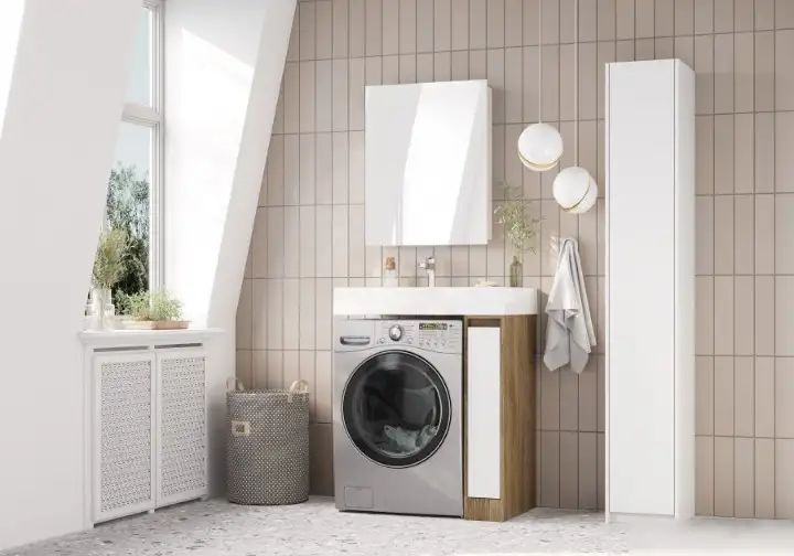 Акватон Шкаф с зеркалом Лондри 60 1A278502LH010 – фото товара