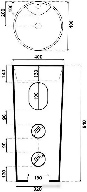 Умывальник Roxen Florence 570910 - фото товара