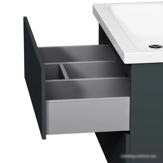 AM.PM Тумба под умывальник Gem 75 M90FHX07522GM (2 ящика, графит) – фото товара