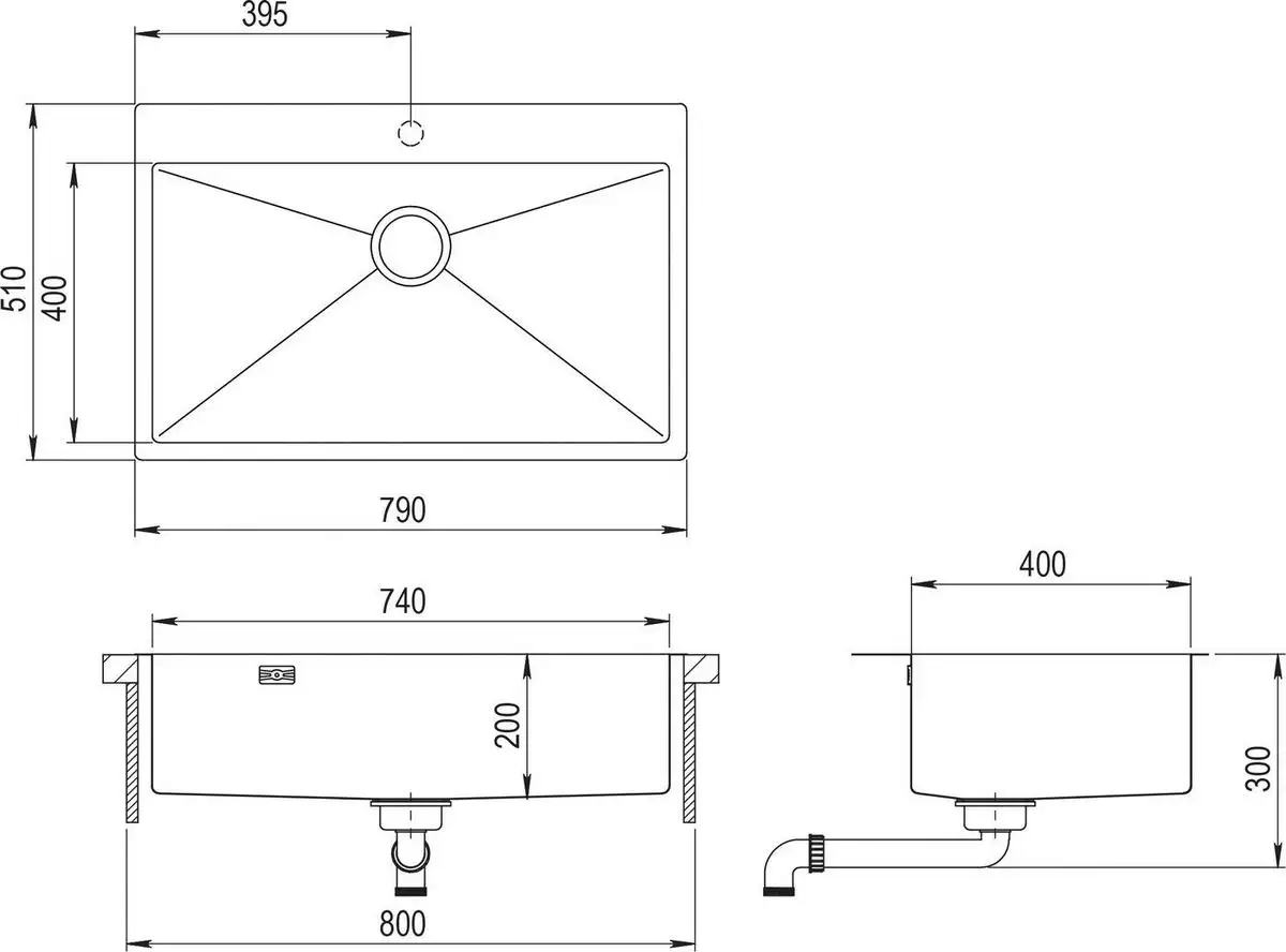 Кухонная мойка ZorG ZRE 7951 - фото товара