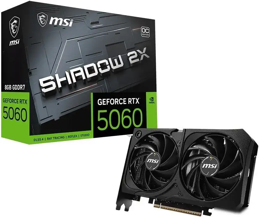 Видеокарта MSI GeForce RTX 5060 8G Shadow 2X OC Max – фото товара