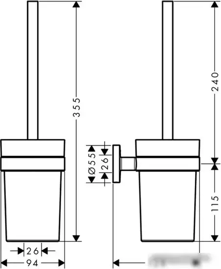 Ершик для унитаза Hansgrohe Logis Universal 41722000 – фото товара