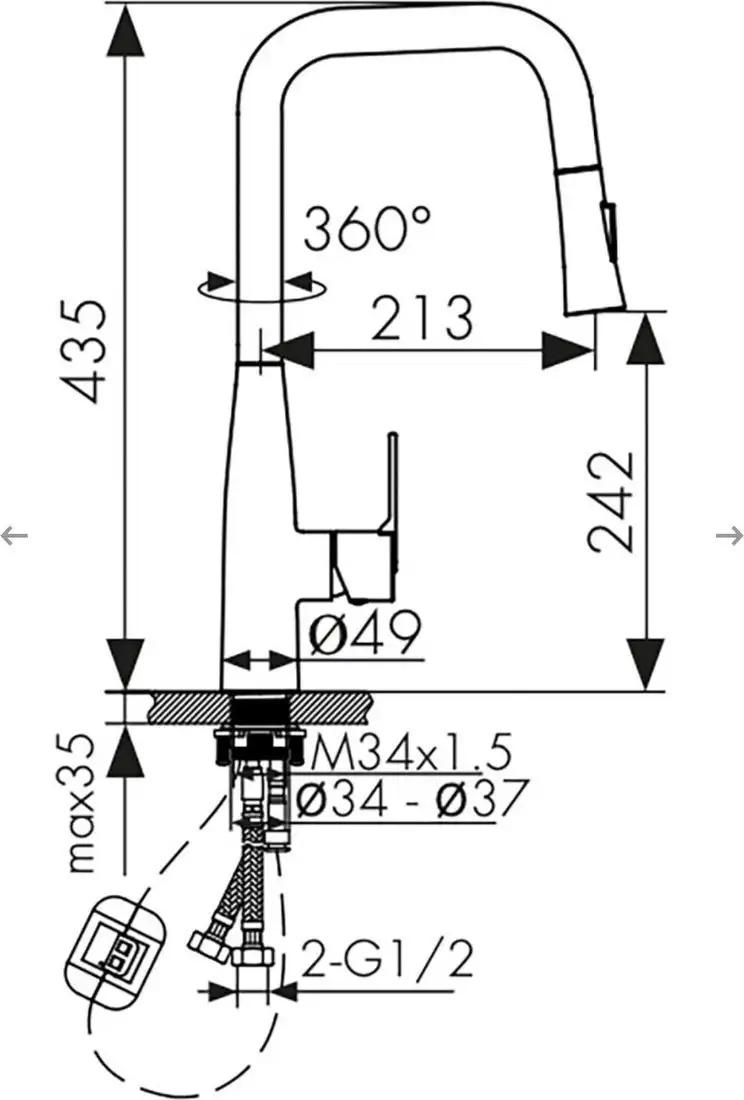 Смеситель Kaiser Claro 22144-9 - фото товара