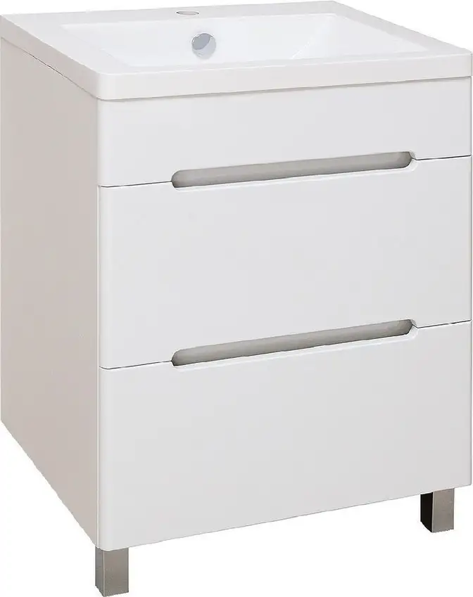 Runo Тумба с умывальником Runo Парма 60 + Omega 60 (напольная) – фото товара