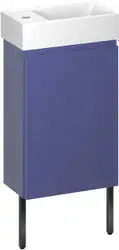 Wellsee Тумба под умывальник 3 в 1 WC Area 221804006 (тумба/матовый синий, раковина/глянцевый белый, ножки/матовый черный) – изображение в каталоге