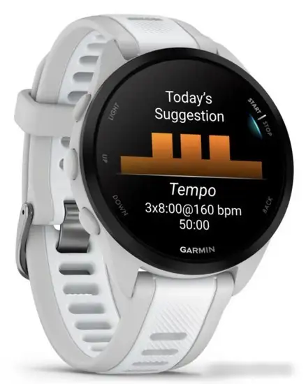 Умные часы Garmin Forerunner 165 (туманно-серый/белый камень) – фото товара