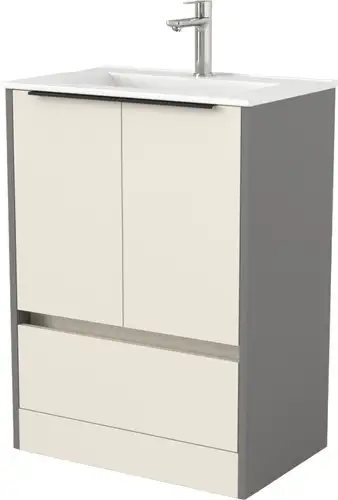 Дабер Тумба под умывальник 017 WeltWasser Deilbach 7517-70 Т17.7W.0.19Ч (бежевый/серый/ручка черная) – изображение в каталоге