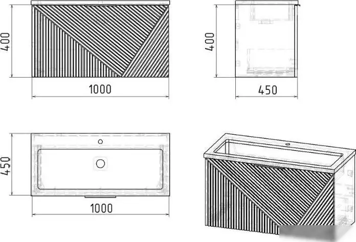 Grossman Тумба под умывальник Блисс-100 1010049 – фото товара