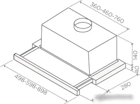 Кухонная вытяжка Jetair Orion LX/GR/F/60/VT PRF0099878C - фото товара