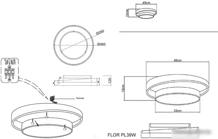 Припотолочная люстра Crystal Lux Flor PL39W LED 4000K WH – фото товара