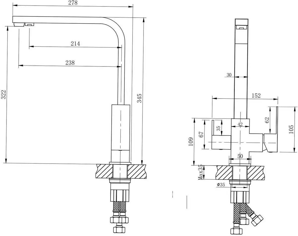 Смеситель Ekko E43803-7 - фото товара