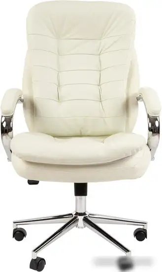 Офисное кресло CHAIRMAN 795 N (кожа, белый) – фото товара