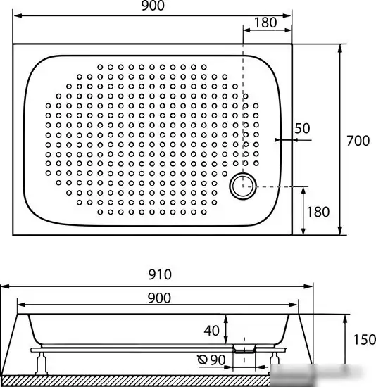 Душевой поддон RGW LUX/TN 70x90 - фото товара