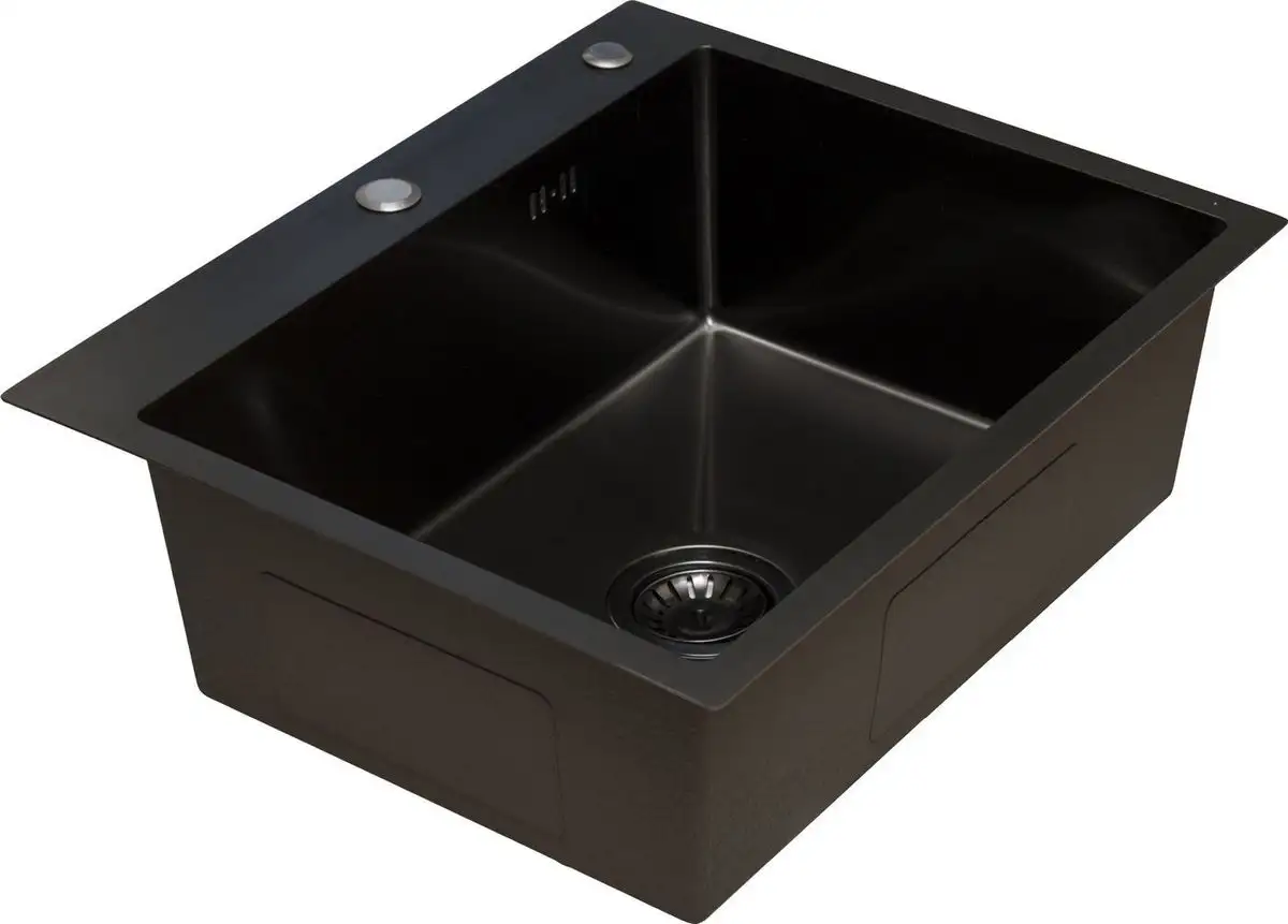 Кухонная мойка Blantek FS-5848B Nano black ECO (+501F40-B) - фото товара