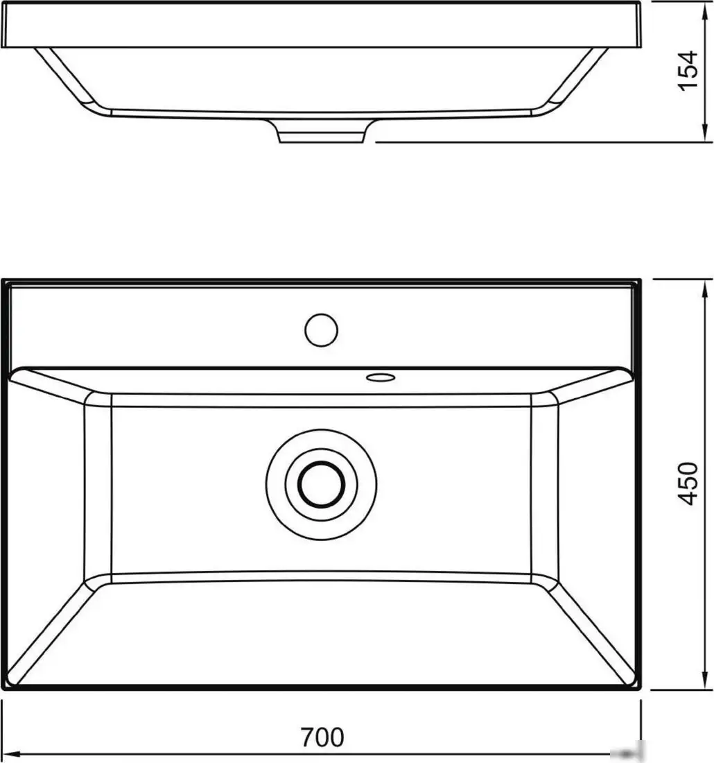 Умывальник Florentina Астория 700 (антрацит) - фото товара