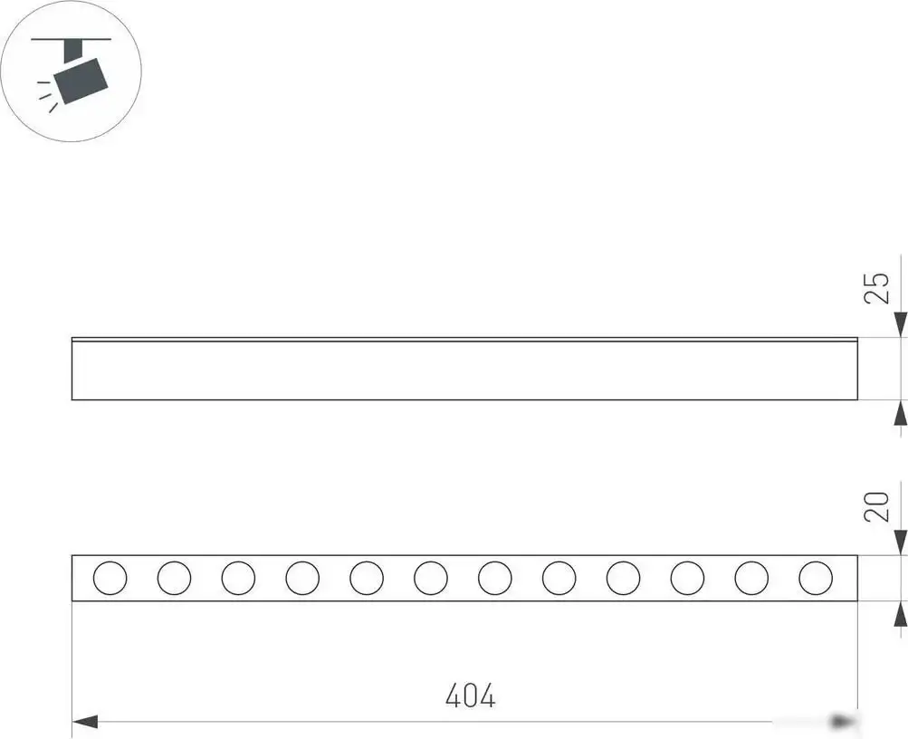 Трековый светильник Arlight Mag-Dots-25-L400-12W Day4000 046325