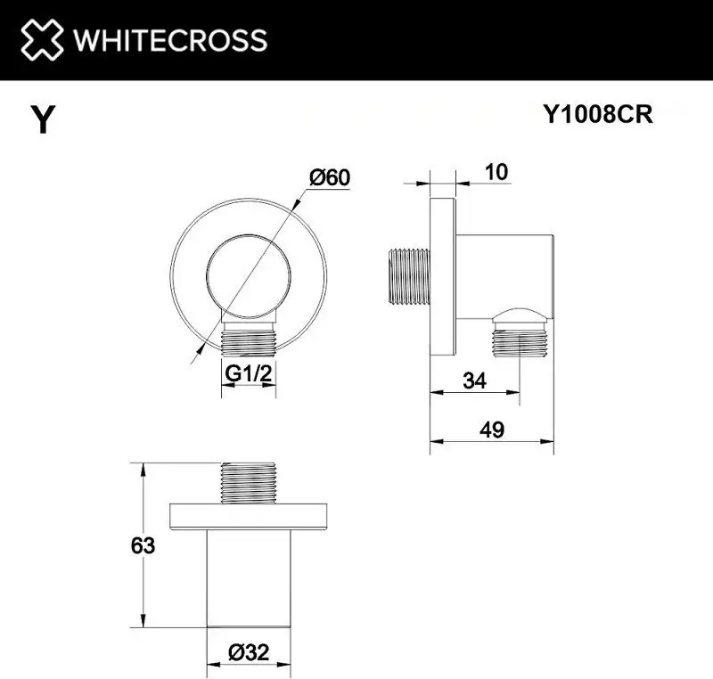 Шланговое подключение Whitecross Y1008GL (золото) - фото товара