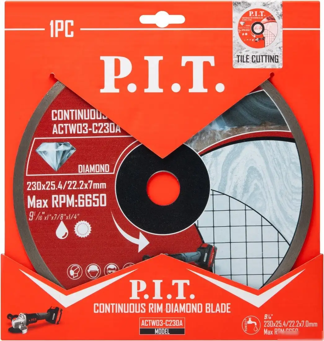Отрезной диск алмазный P.I.T. ACTW03-C230A – фото товара