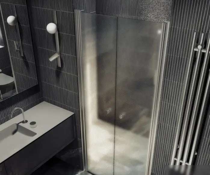 Душевая дверь MaybahGlass 198x99 MGD-445-5 (сатин стекло/хром матовый) - фото товара