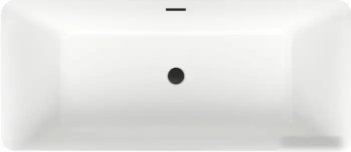 Ванна Wellsee DeSire 175,5x76 231503003 (отдельностоящая ванна белый глянец, экран, ножки, сифон-автомат матовый черный) - фото товара