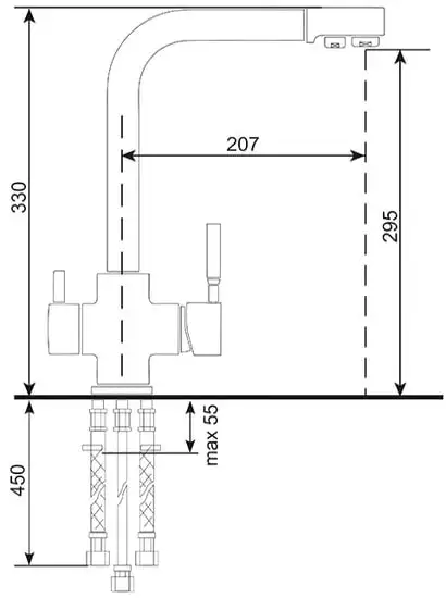 Смеситель Ulgran U-016 302 (песочный) - фото товара