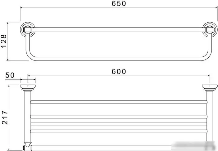Полка для полотенца Aquatek Классик AQ4515MB – фото товара