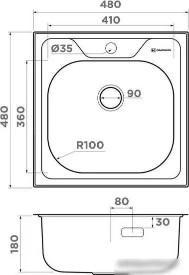 Кухонная мойка Omoikiri Saru 48 IN - фото товара