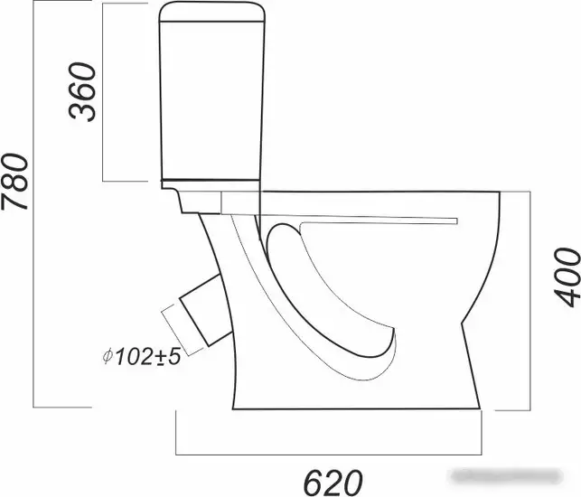 Унитаз Sanita Стандарт - Эконом SDTSACC01090112 - фото товара
