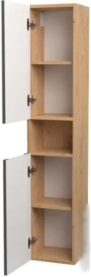 ЗОВ Шкаф-пенал Дион 150 DP150LHO0M7015МKV5 (графит матовый/дуб) – фото товара