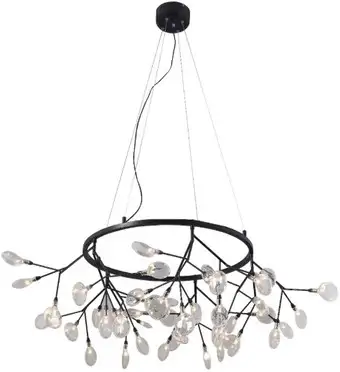 Подвесная люстра Crystal Lux Evita SP45 D Black/Transparent – изображение в каталоге