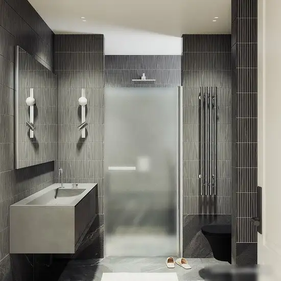 Душевая дверь MaybahGlass 198x80 MGD-458-5 (сатин стекло/хром матовый) - фото товара